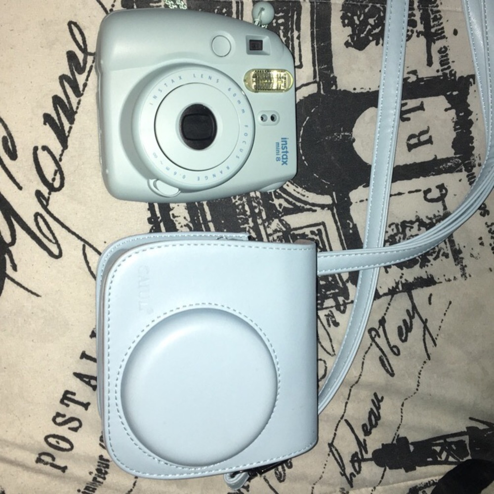 Fujifilm blue polaroid